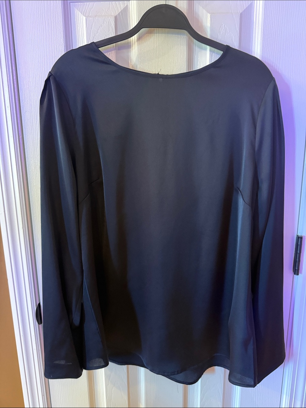Banana Republic Black Long-Sleeve Blouse